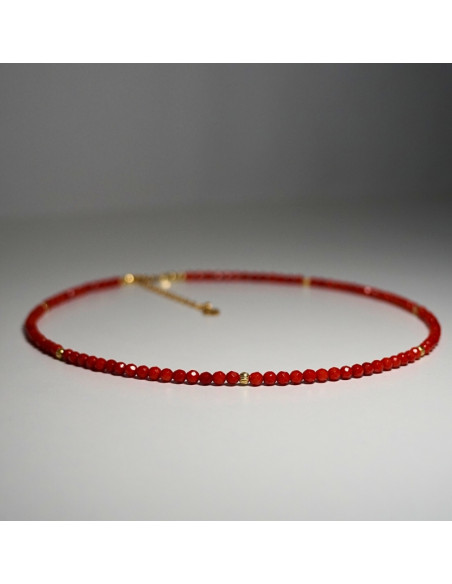 Naszyjnik Szczęścia Koral Czerwony 3mm - Crystals Break