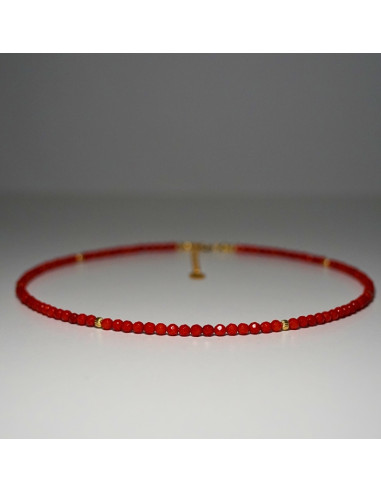 Naszyjnik Szczęścia Koral Czerwony 3mm - Crystals Break