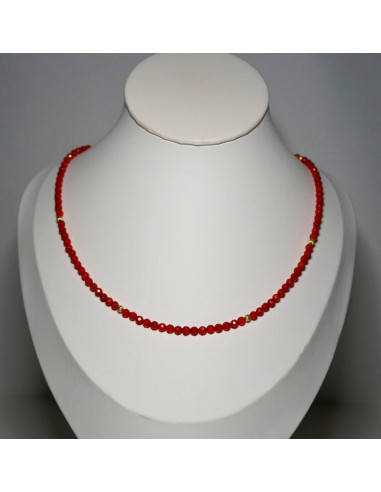 Naszyjnik Szczęścia Koral Czerwony 3mm - Crystals Break