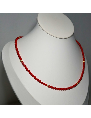 Naszyjnik Szczęścia Koral Czerwony 3mm - Crystals Break