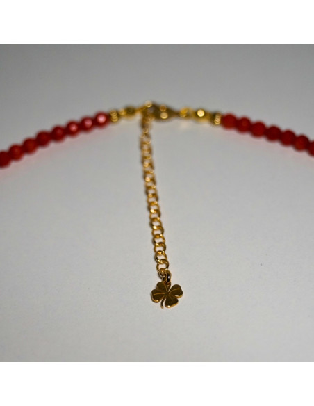 Naszyjnik Szczęścia Koral Czerwony 3mm - Crystals Break
