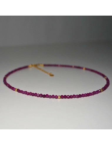 Naszyjnik Szczęścia Rubin 3mm - Crystals Break