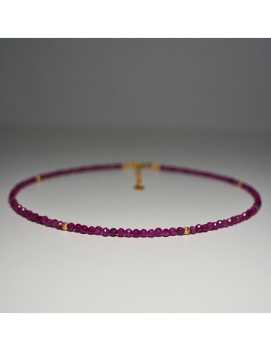 Naszyjnik Szczęścia Rubin 3mm - Crystals Break