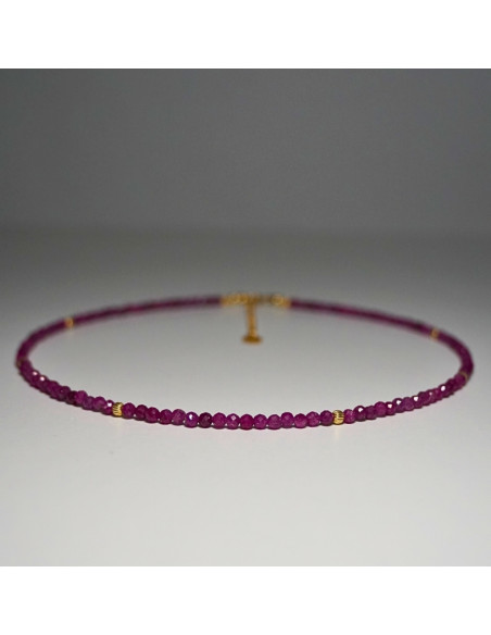 Naszyjnik Szczęścia Rubin 3mm - Crystals Break