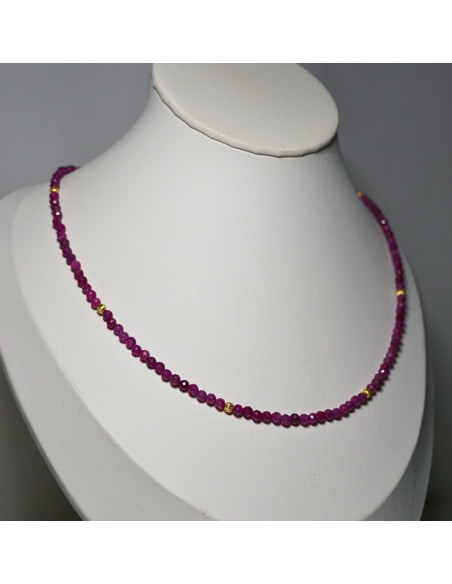 Naszyjnik Szczęścia Rubin 3mm - Crystals Break