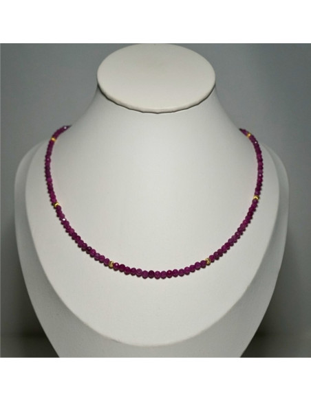 Naszyjnik Szczęścia Rubin 3mm - Crystals Break