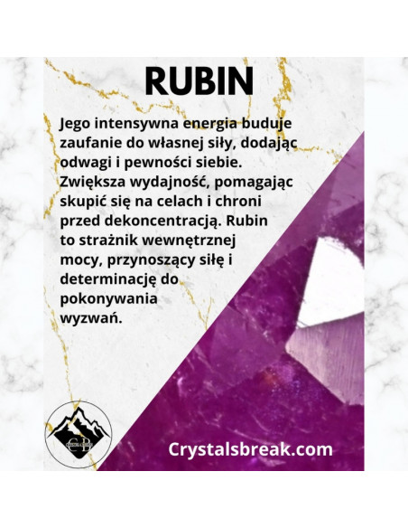 Naszyjnik Szczęścia Rubin 3mm - Crystals Break