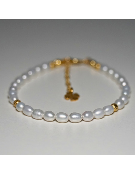 Bransoletka Szczęścia Perła Ryż 3mm - Crystals Break