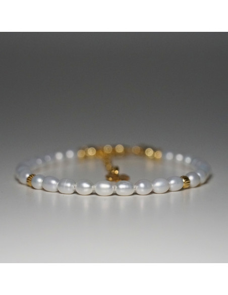 Bransoletka Szczęścia Perła Ryż 3mm - Crystals Break