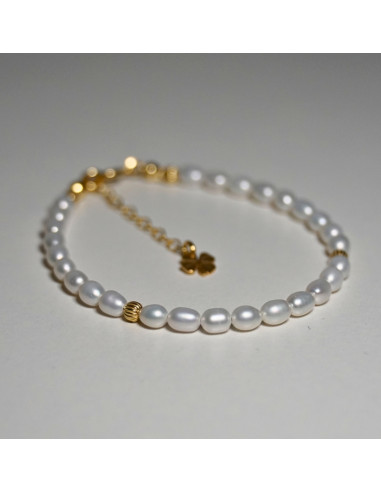 Bransoletka Szczęścia Perła Ryż 3mm - Crystals Break