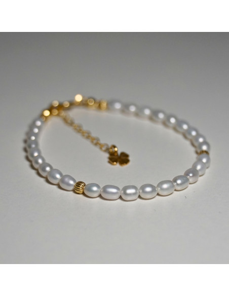 Bransoletka Szczęścia Perła Ryż 3mm - Crystals Break