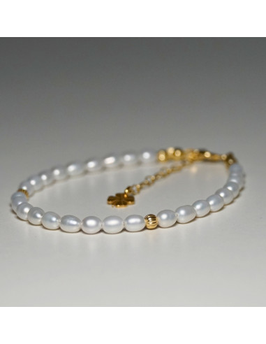 Bransoletka Szczęścia Perła Ryż 3mm - Crystals Break