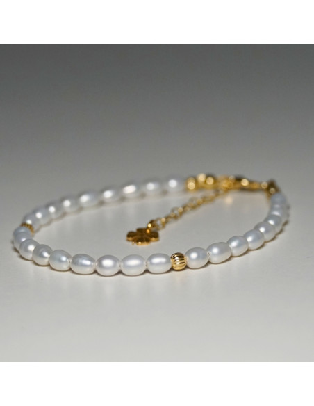 Bransoletka Szczęścia Perła Ryż 3mm - Crystals Break