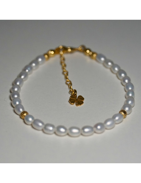 Bransoletka Szczęścia Perła Ryż 3mm - Crystals Break