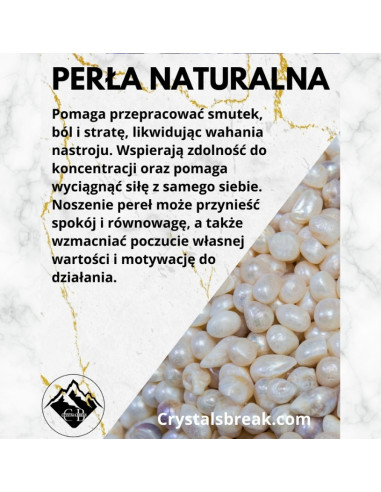 Naszyjnik Szczęścia Perła Ryż 3mm - Crystals Break