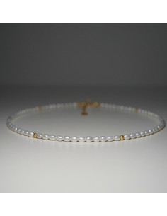 Naszyjnik Szczęścia Perła Ryż 3mm - Crystals Break