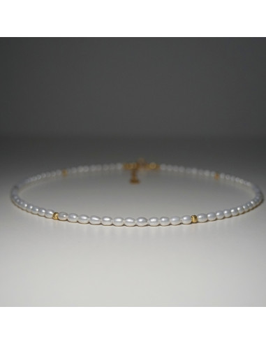 Naszyjnik Szczęścia Perła Ryż 3mm - Crystals Break