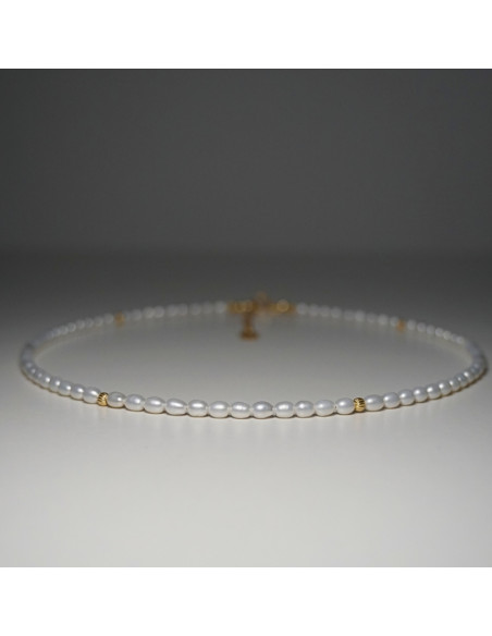 Naszyjnik Szczęścia Perła Ryż 3mm - Crystals Break