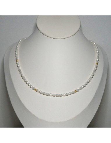 Naszyjnik Szczęścia Perła Ryż 3mm - Crystals Break