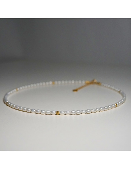 Naszyjnik Szczęścia Perła Ryż 3mm - Crystals Break