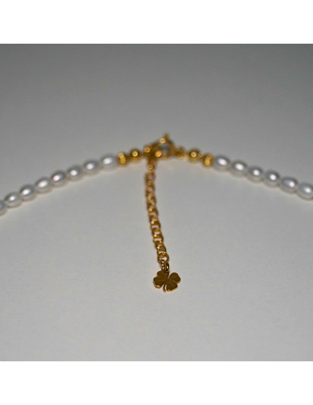 Naszyjnik Szczęścia Perła Ryż 3mm - Crystals Break