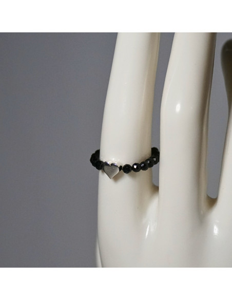 Pierścionki Miłości Turmalin Czarny 3mm (Srebro 925) 2 SZTUKI - Crystals Break