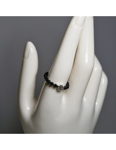 Pierścionki Szczęścia Turmalin Czarny 3mm (Srebro 925) 2 SZTUKI - Crystals Break