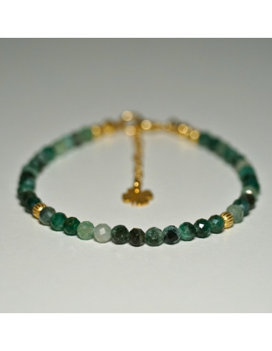 Bransoletka Szczęścia Szmaragd Ciemny 3mm - Crystals Break