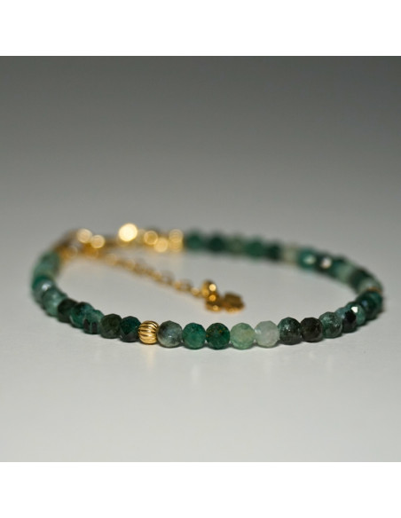Bransoletka Szczęścia Szmaragd Ciemny 3mm - Crystals Break