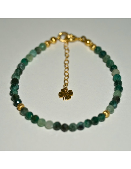 Bransoletka Szczęścia Szmaragd Ciemny 3mm - Crystals Break