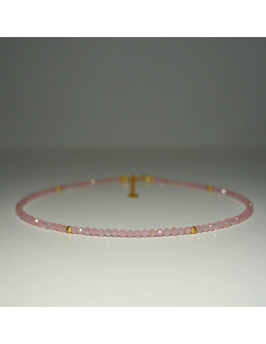Naszyjnik Szczęścia Kwarc Różowy 3mm - Crystals Break