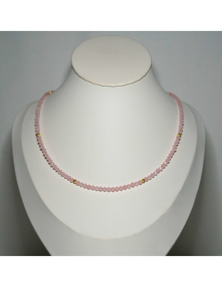 Naszyjnik Szczęścia Kwarc Różowy 3mm - Crystals Break