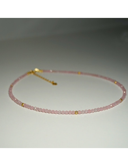 Naszyjnik Szczęścia Kwarc Różowy 3mm - Crystals Break