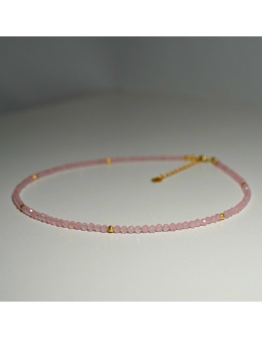 Naszyjnik Szczęścia Kwarc Różowy 3mm - Crystals Break