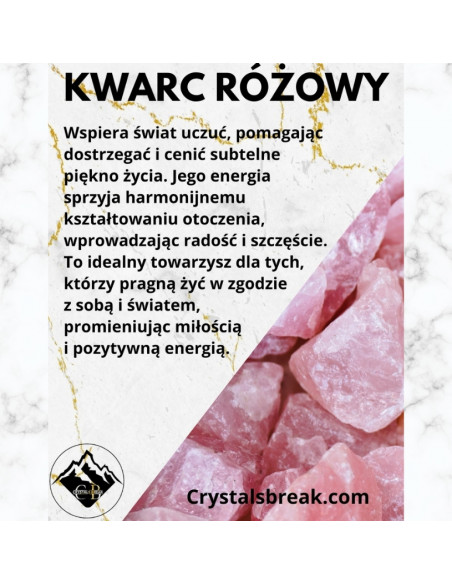 Naszyjnik Szczęścia Kwarc Różowy 3mm - Crystals Break