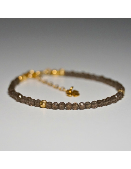 Bransoletka Szczęścia Kwarc Dymny 3mm - Crystals Break