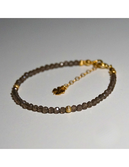 Bransoletka Szczęścia Kwarc Dymny 3mm - Crystals Break