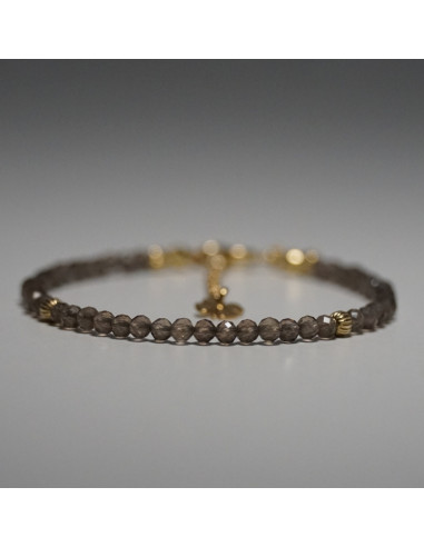 Bransoletka Szczęścia Kwarc Dymny 3mm - Crystals Break