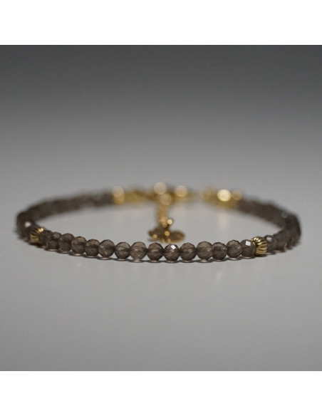 Bransoletka Szczęścia Kwarc Dymny 3mm - Crystals Break