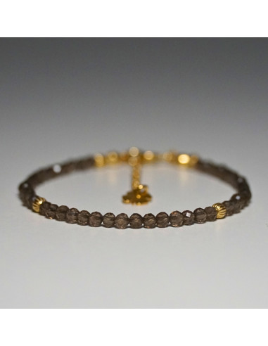 Bransoletka Szczęścia Kwarc Dymny 3mm - Crystals Break