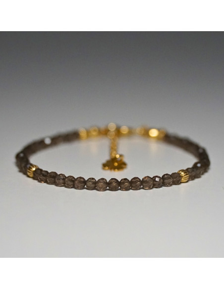 Bransoletka Szczęścia Kwarc Dymny 3mm - Crystals Break