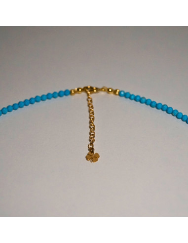 Naszyjnik Szczęścia Turkus 3mm - Crystals Break