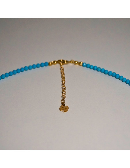 Naszyjnik Szczęścia Turkus 3mm - Crystals Break