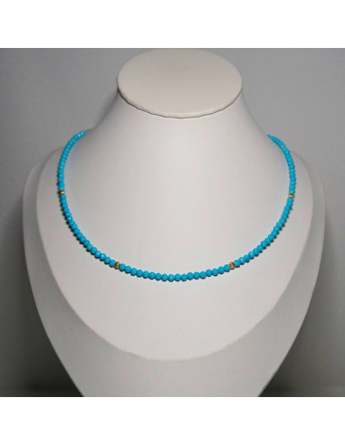 Naszyjnik Szczęścia Turkus 3mm - Crystals Break