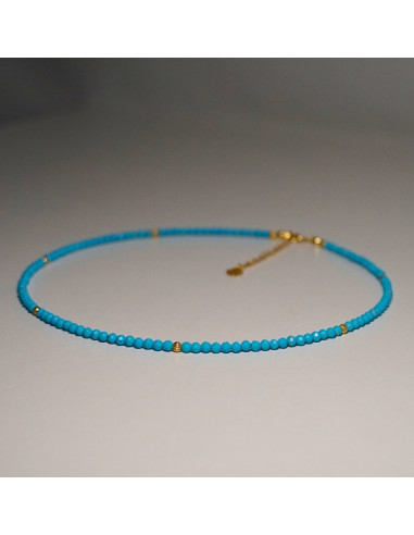 Naszyjnik Szczęścia Turkus 3mm - Crystals Break