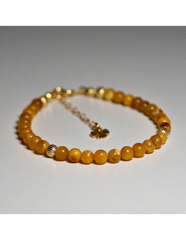 Bransoletka Szczęścia Bursztyn 4mm - Crystals Break