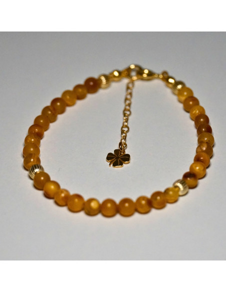 Bransoletka Szczęścia Bursztyn 4mm - Crystals Break