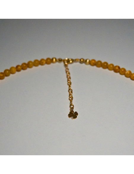 Naszyjnik Szczęścia Bursztyn 4mm - Crystals Break