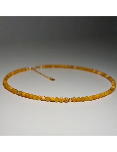 Naszyjnik Szczęścia Bursztyn 4mm - Crystals Break