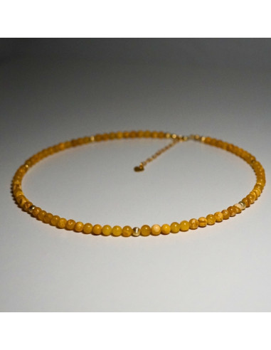 Naszyjnik Szczęścia Bursztyn 4mm - Crystals Break